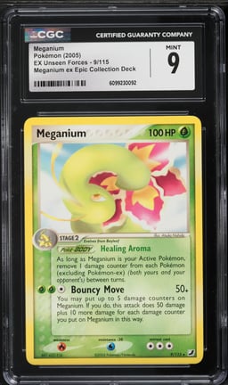 2005 Pokemon EX Unseen Forces Epic Collection Deck Meganium #9 CGC 9 MINT