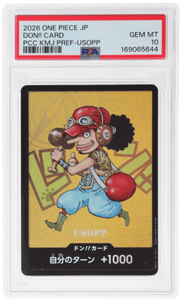2026 One Piece Japanese Usopp Premium Card Collection Kumamoto Prefecture Special Don Card PSA 10