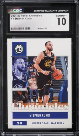 2021 Panini Chronicles Stephen Curry #3 CGC 10 GEM MINT