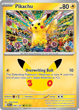 2026 Pikachu #40 30th Celebration