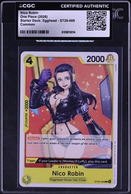 2026 One Piece Starter Deck Egghead Nico Robin #ST29-009 CGC AUTH