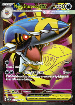 2025 Mega Sharpedo ex #113 Phantasmal Flames