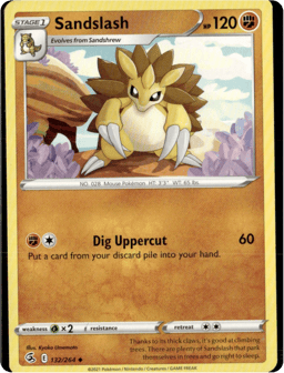 2021 Sandslash #132 Fusion Strike