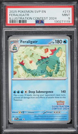 2025 Pokemon Scarlet & Violet Promo Illustration Contest Feraligatr #213 PSA 9 MINT