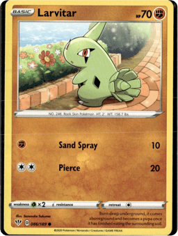2020 Larvitar #86 Darkness Ablaze