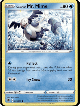 2020 Galarian Mr. Mime #35 Darkness Ablaze