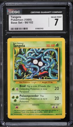 1999 Pokemon Base Set Tangela #66 CGC 7 NRMT