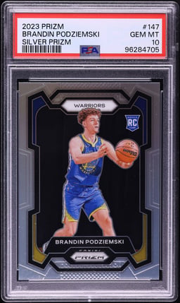 2023 Panini Prizm Silver Brandin Podziemski ROOKIE #147 PSA 10 GEM MINT