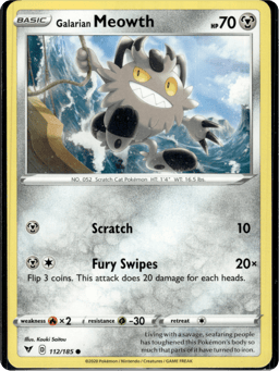 2020 Galarian Meowth #112 Vivid Voltage