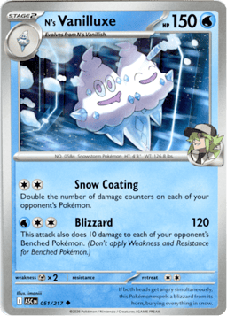 2026 N's Vanilluxe #51 Ascended Heroes