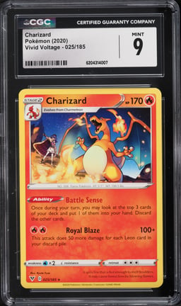 2020 Pokemon Sword & Shield Vivid Voltage Charizard #25 CGC 9 MINT