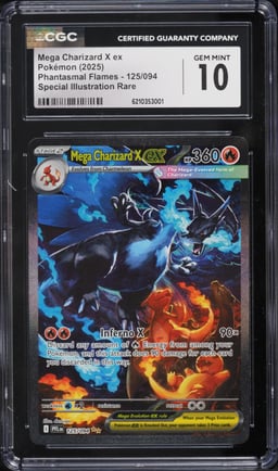 2025 Pokemon Mega Evolution Phantasmal Flames SIR Mega Charizard X ex #125 CGC 10 GEM MINT