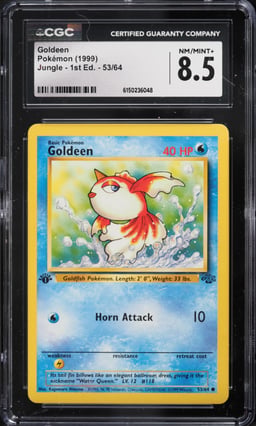 1999 Pokemon Jungle 1st Edition Goldeen #53 CGC 8.5 NM-MT+
