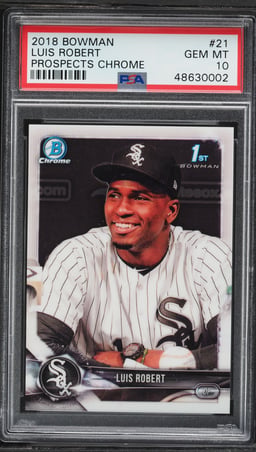 2018 Bowman Chrome Luis Robert PROSPECT #BCP21 PSA 10 GEM MINT