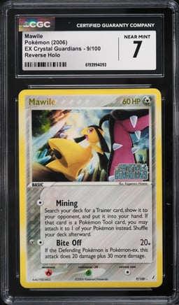 2006 Pokemon EX Crystal Guardians Reverse Holo Mawile #9 CGC 7 NRMT