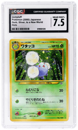 2000 Pokemon Neo 1 Gold Silver To A New World Japanese Holo Jumpluff #189 CGC 7.5