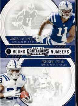 2020 Michael Pittman Jr/Jonathan Taylor #RN-PT Contenders Round Numbers