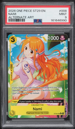 2026 One Piece Starter Deck Egghead Alt Art Nami #ST29-008 PSA 9 MINT