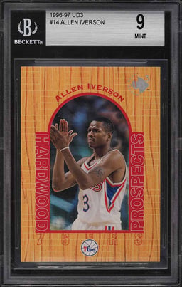 1996 UD3 Basketball Allen Iverson ROOKIE #14 BGS 9 MINT