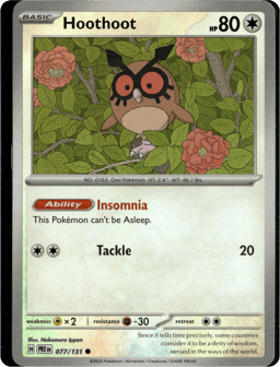 2025 Hoothoot #77 Prismatic Evolutions