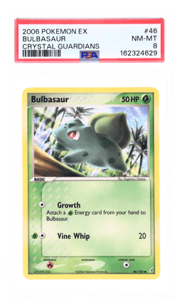 2006 Pokemon Ex Crystal Guardians Bulbasaur #46 PSA 8