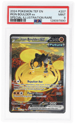2024 Pokemon Scarlet and Violet Temporal Forces Special Illustration Rare Iron Boulder Ex #207 PSA 9