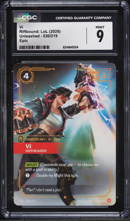 2026 Riftbound League Of Legends LoL Unleashed Epic Vi #30 CGC 9 MINT