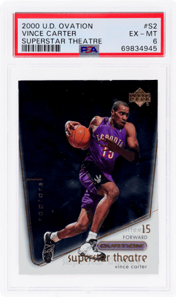 2000 Upper Deck Ovation Superstar Theatre Vince Carter #S2 PSA 6