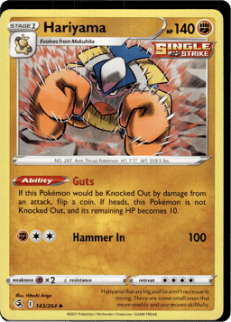 2021 Hariyama #143 Fusion Strike