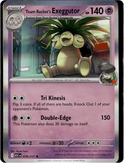 2026 Team Rocket's Exeggutor #78 Ascended Heroes