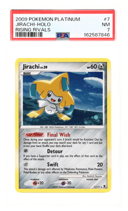 2009 Pokemon Platinum Rising Rivals Holo Jirachi #7 PSA 7