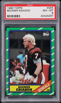 1986 Topps Football Boomer Esiason #255 PSA 8 NM-MT