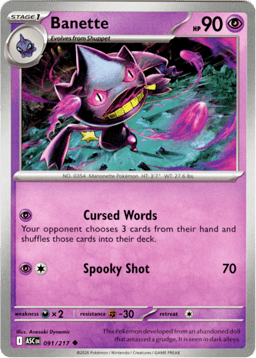 2026 Banette #91 Ascended Heroes