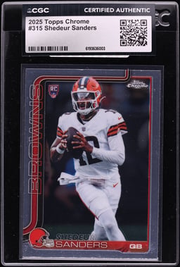 2025 Topps Chrome Shedeur Sanders ROOKIE #315 CGC AUTH