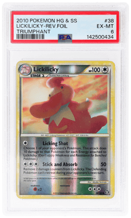 2010 Pokemon Hs Triumphant Reverse Holo Lickilicky #38 PSA 6