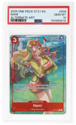 2025 One Piece Starter Deck Ex Gear 5 Alternate Art Nami #ST21009 PSA 10
