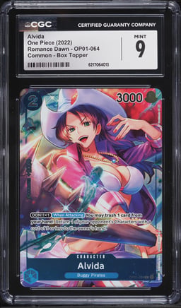 2022 One Piece Romance Dawn Box Topper Alvida #OP01-064 CGC 9 MINT