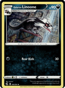 2021 Galarian Linoone #160 Fusion Strike