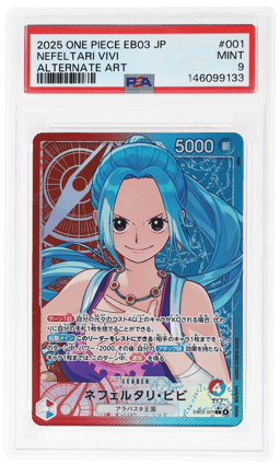 2025 One Piece Heroines Japanese Alternate Art Nefeltari Vivi #EB03001 PSA 9