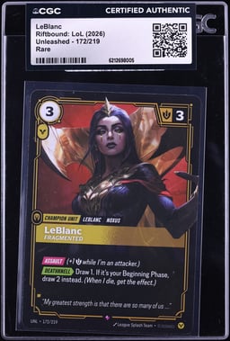 2026 Riftbound: LoL Unleashed LeBlanc #172 CGC AUTH