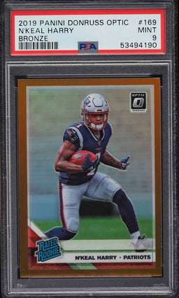2019 Donruss Optic Bronze N'Keal Harry ROOKIE #169 PSA 9 MINT
