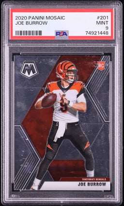 2020 Panini Mosaic Joe Burrow ROOKIE #201 PSA 9 MINT
