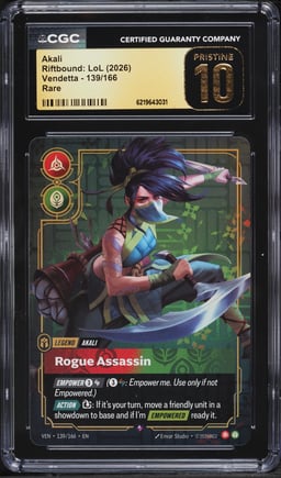 2026 Riftbound League Of Legends LoL Vendetta Akali #139 CGC 10 PRISTINE