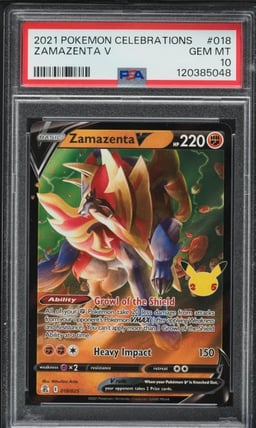 2021 Pokemon Sword & Shield Celebrations Zamazenta V #18 PSA 10 GEM MINT