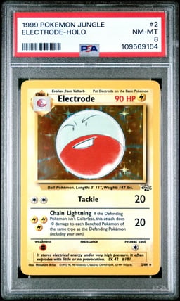 1999 POKEMON JUNGLE #2 ELECTRODE-HOLO PSA 8