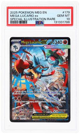 2025 Pokemon Mega Evolution Special Illustration Rare Mega Lucario Ex #179 PSA 10