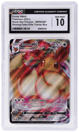 2021 Pokemon Sword and Shield Black Star Promo Shining Fates Elite Trainer Box Eevee Vmax #SWSH087 CGC 10