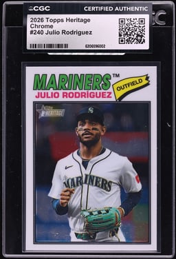 2026 Topps Heritage Chrome Julio Rodriguez #240 CGC AUTH