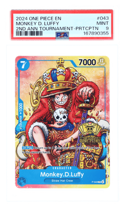 2024 One Piece Tournament Promo 2nd Anniversary Participant Monkey D. Luffy #P043 PSA 9