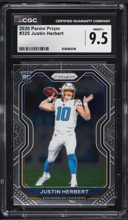 2020 Panini Prizm Justin Herbert ROOKIE #325 CGC 9.5 MINT+
